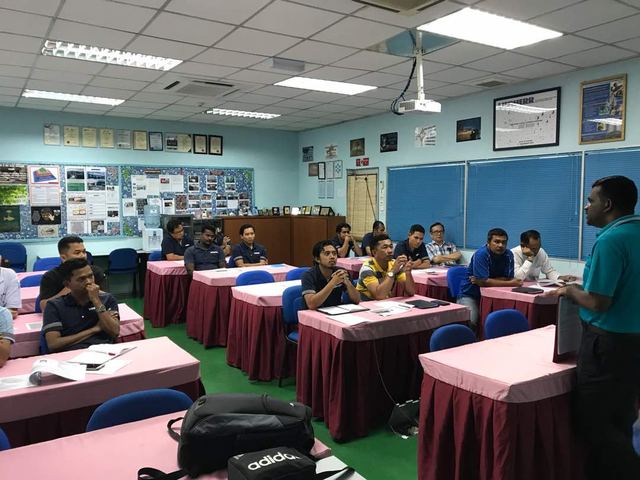 Fire safety training session in a classroom